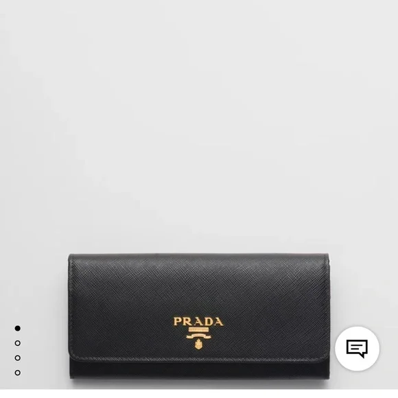 Prada Black Wallet with Gold Logo - Picture 3 of 14